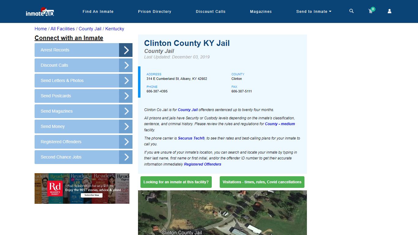 Clinton County KY Jail - Inmate Locator - Albany, KY