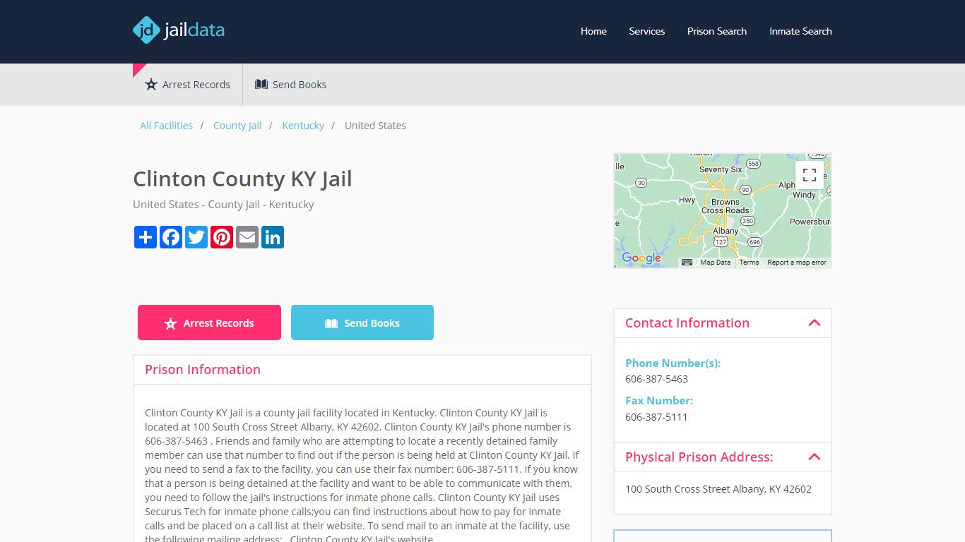 Clinton County KY Jail Inmate Search and Prisoner Info - Jaildata.com